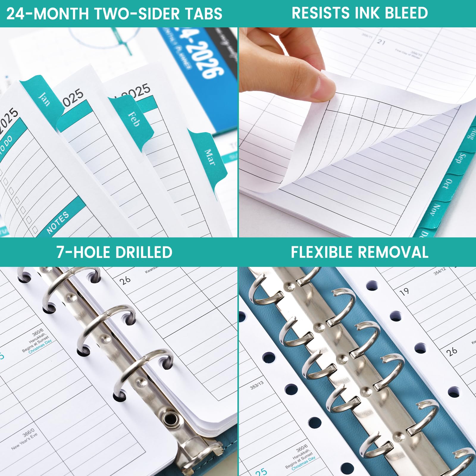 Mua 2026-2027 Monthly Planner Refill - Planner Inserts with 7-Hole ...