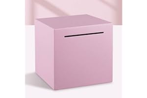 Stainless Steel Piggy Bank for Adults - Safe Money Saving Container That Cannot Be Opened (Pink, 4.72IN)