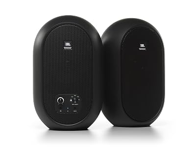 JBL Professional 1 Series 104-BT Compact Desktop Reference Monitors with Bluetooth, Black, Sold as Pair, 4.5-inch Speaker