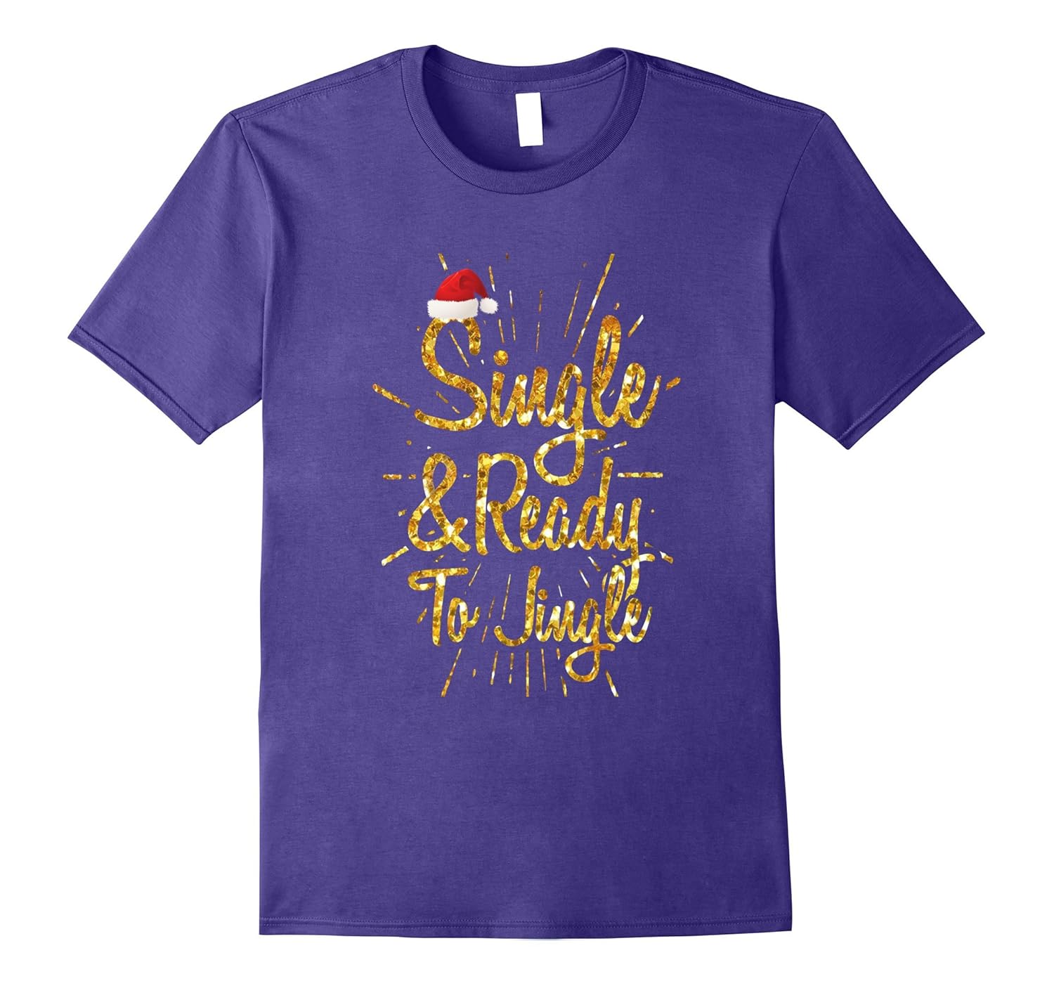 Single and Ready To Jingle Ugly Christmas Sweater LARGE Tee-ANZ