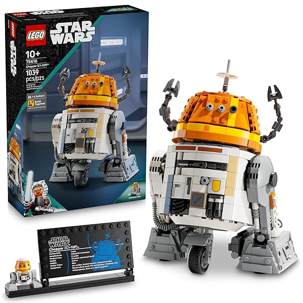 LEGO STAR WARS: AHSOKA CHOPPER (C1-10P) ASTROMECH DROID SET – BUILDING TOY FOR KIDS, AGES 10+ – MAKES A GREAT GIFT FOR BOYS AND GIRLS – MODEL KIT AND ROOM DECOR IDEA FOR SCI-FI ADVENTURE FANS – 75416