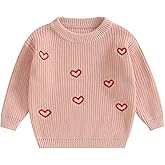 Baby Girl Valentines Outfit Love Heart Sweet Long Sleeve Sweater Tshirt Crewneck Tops Fall Winter Clothes