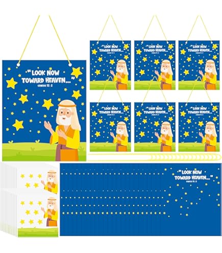 Fun Express Abraham & The Stars VBS Craft Kit - Makes 12, Christian Kids Activity