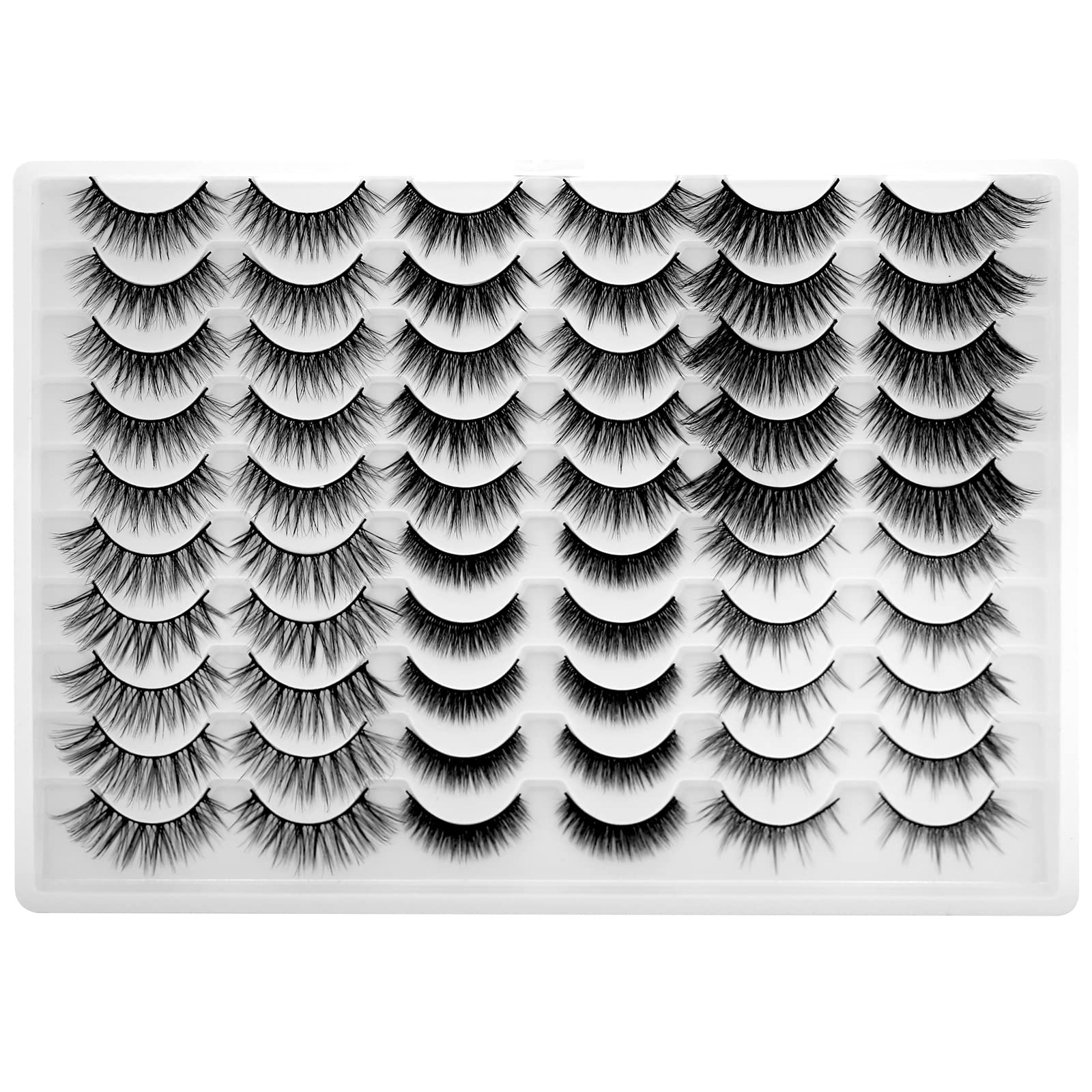 Bluesmurfs 30 Pairs Fales Eyelashes Bulk 3D Fluffy