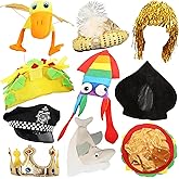 KEPATO Funny Party Hats Halloween Costume Hats, Assorted Bulk Photo Booth Props, Holiday Birthday Dress Up Accessories