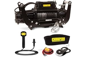 Champion Power Equipment 12,000-lb.Truck/SUV Synthetic Rope Winch Kit with Speed Mount