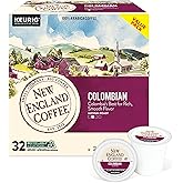 New England Coffee Colombian Supremo Medium Roast Single Serve Pods, 32ct Box (Pack of 1)