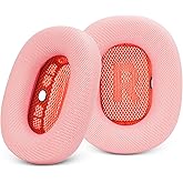 GEVO Upgraded Ear Cushions Replacement Earpads for Apple AirPods Max Headphones, Protein Leather Ear Pads Ear Covers Cups with Memory Foam and Magnet for AirPods Max (Pink)