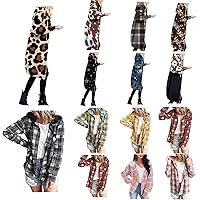 Womens Hoodies Plus Size Trench Coats Casual Retro Print Fall Jacket Warm Loose Hooded Cardigan Jackets