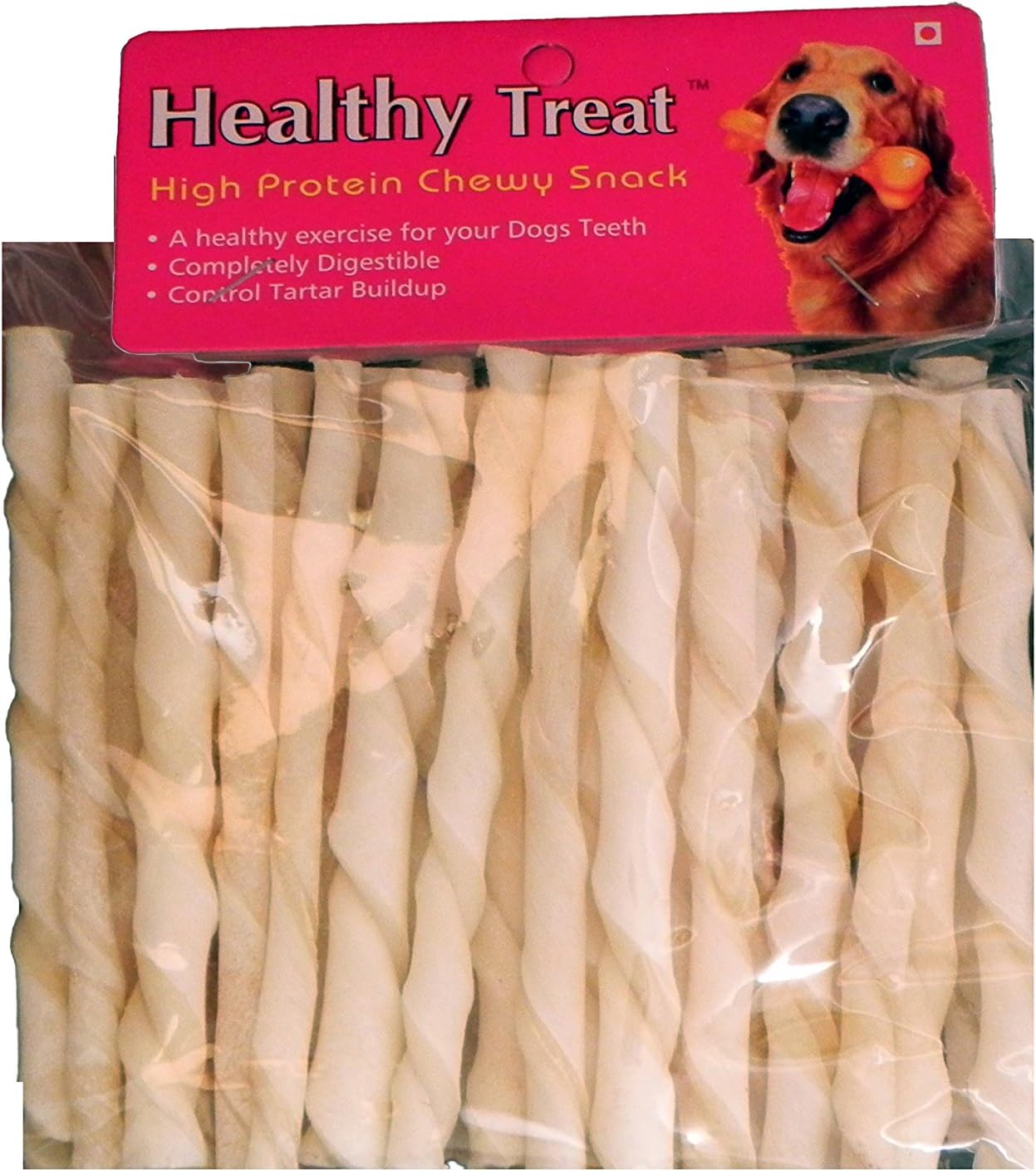 Healthy Treat Paws Digestable Rawhide White Chew Sticks (400 Gm)