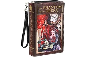 THINGS2DIE4 Vinyl Phantom of the Opera Book Handbag Novelty Clutch Purse Crossbody Bag