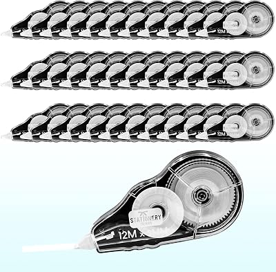 ISLAND Correction Tape 38Pcs 12m x 5mm White Out Roller Set