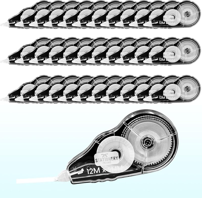ISLAND Correction Tape 38Pcs 12m x 5mm White Out Roller Set