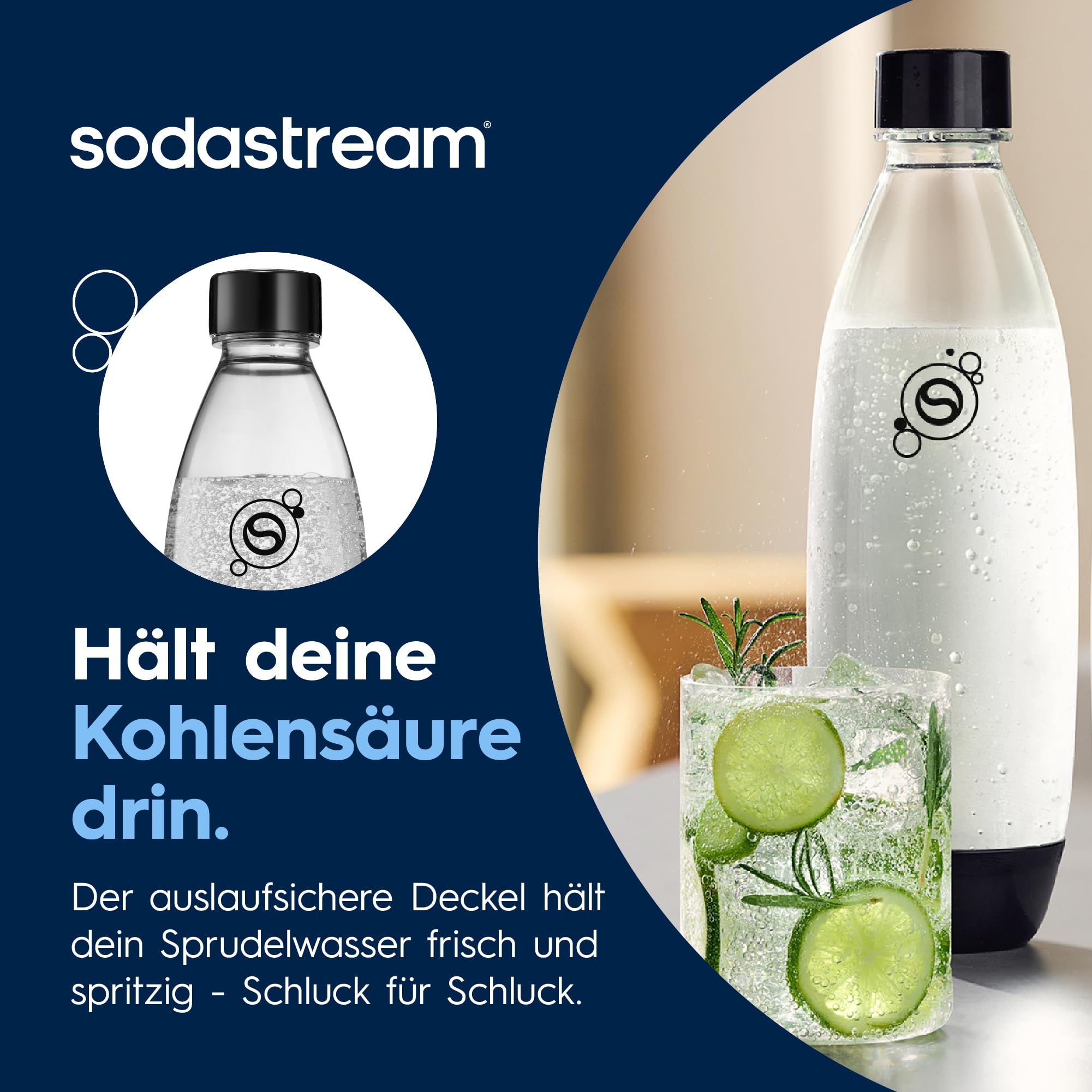 sodastream Flaschen 1L FUSE Doppelpack, Schwarz 5