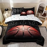 Bodhi Boys Basketball Bedding Sets Twin,Twin Comforter Sets for Boys Super Soft Microfiber All Season Kids Basketball Comforter Twin 6 Piece with Two Different Pillowcases