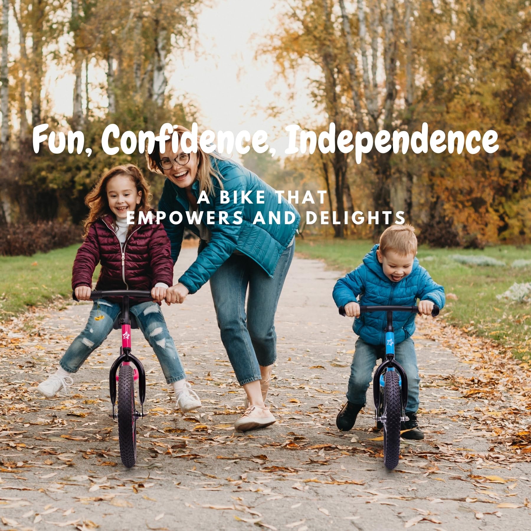 14 Inch Balance Bike for Kids 3-7 Year Old, Kids Bike with No Pedals, Air Rubber Tires, Adjustable Height, Foot Rest, Pedalless Kids Bicycle Boys, Girls