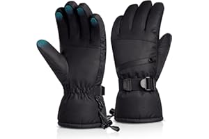 ATERCEL Ski Gloves Men Women Waterproof, 2022 Updated Touchscreen Snow Gloves, Snowboard Gloves for Cold Weather