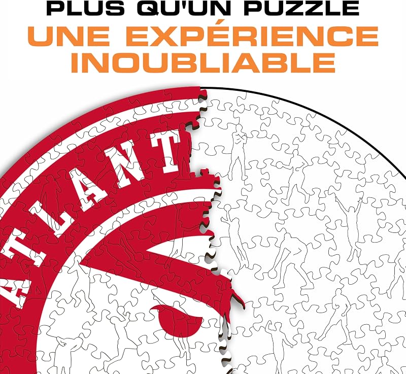 - Atlanta Hawks, Logo, Puzzle en Bois sous Licence Officielle NBA, 100% Durable, Taille S, 150 pièces — photo 6 sur 8
