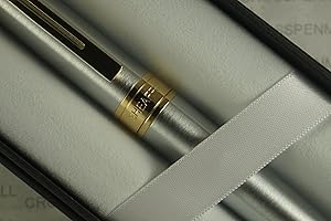 Cross Sheaffer 300 Brushed and polished Barrel with Gold Appointments Spring loaded and fluid clip Medium Point Rollerball Pen A great gift for any occasion.