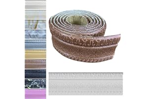 Yutianli Crown Molding Peel and Stick Wallpaper Border Flexible Wall Base Moulding Trim Self Adhesive Vinyl Baseboard Brown Foam Wall molding 3D Mirror Border (2PCS-178, Brown)