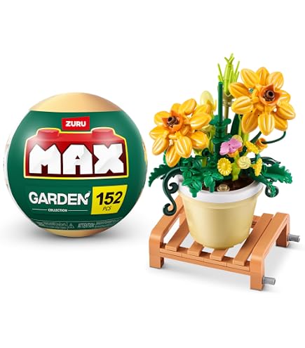 ZURU MAX Premium Garden Building Bricks Collection, Long Flowers