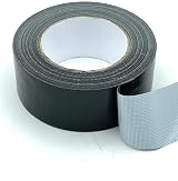 CCA Black Gaffer Duct Cloth Tape Easy Tear 50m Roll 48mm Multi-purpose Repair view 1