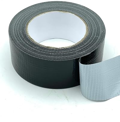 CCA Black Gaffer Duct Cloth Tape Easy Tear 50m Roll 48mm Multi-purpose Repair