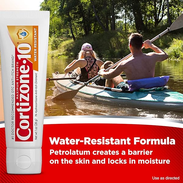 CORTIZONE 10 MAXIMUM STRENGTH WATER RESISTANT ANTI-ITCH OINTMENT, 1% HYDROCORTISONE, 1 OZ.