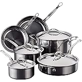 Hestan - NanoBond Collection - Titanium Stainless Steel 10-Piece Ultimate Cookware Set - Toxin, PFAS, & Chemical Free Clean Cookware, Induction Cooktop Compatible