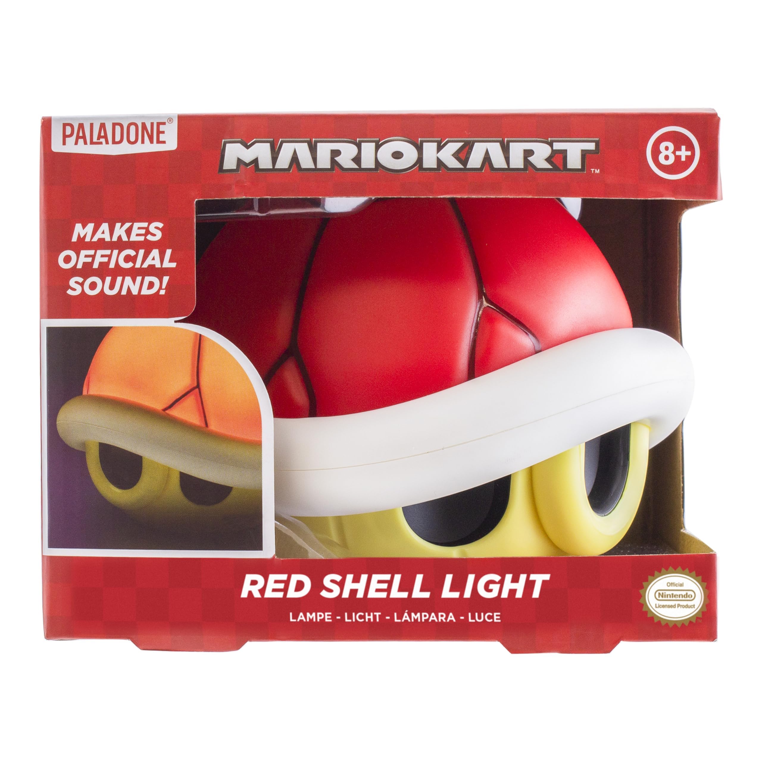 Paladone Super Mario Rote Schale Licht mit Sound - Offiziell lizenziertes Nintendo-Merchandise, Gaming-Home-Deko, Spielzimmerlicht 2