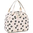 LEDAOU Lunch Box for Women Insulated Lunch Bag Corduroy Lunch Tote Bags Leakproof Cooler Lunch Case for Travel Work Picnic