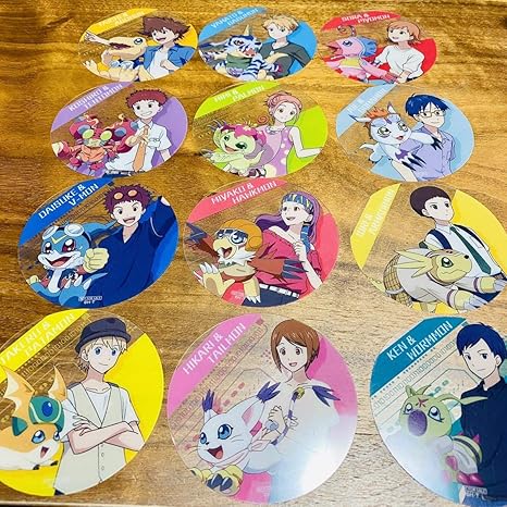 Amazon デジモンアドベンチャー ラスエボ アニon コースター 全12種セット 太一 ヤマト 空 光子郎 ミミ 丈 タケル ヒカリ 大輔 京 伊織 賢 アニメ 萌えグッズ 通販