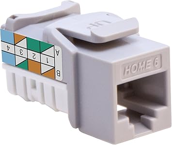 Leviton 61hom Rg6 Home 6 Snap In Connector T568a B Wiring Grey Electric Plugs Amazon Com