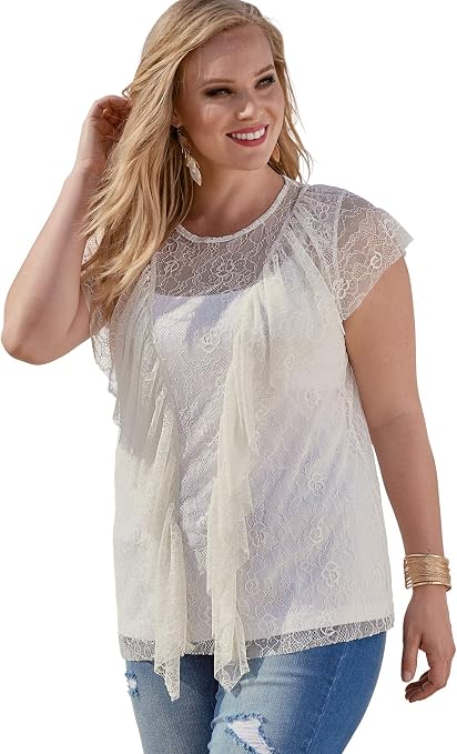 ruffle shirts plus size