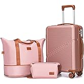 Cosbarn Carry On Luggage 22x14x9 Airline Approved, 20 Inch Carry on Suitcases with Wheels, ABS Lightweight Carry-on Luggage, Travel Suitcase Set with Wheels and TSA Lock