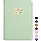 TSFPapier Reading Journal Book Lovers Gifts Hardcover Leather Readers Accessories Track Reading Log with 65 Books Reviews, 5.8”x8.3”, Mintgreen