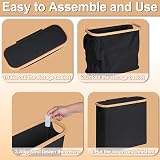 efluky 30L Bamboo Toilet Roll Storage with Lid Black view 5