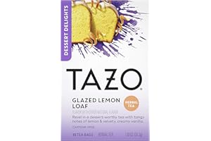 TAZO Glazed Lemon Loaf Dessert Delights Herbal Tea Bags, Caffeine Free, 15 Total Tea Bags