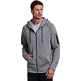 RBX Active Men's Hoodie with Zipper Pocket, Fleece Sweatshirt for Men Cotton Blend Zip Up Hoodie Jacket with Pockets