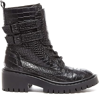 croco boots black
