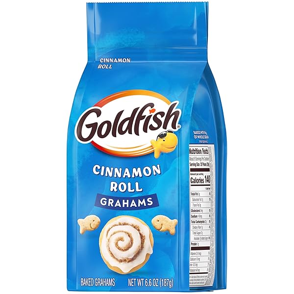 GOLDFISH GRAHAMS CINNAMON ROLL BAKED SNACK CRACKERS, 6.6 OZ BAG