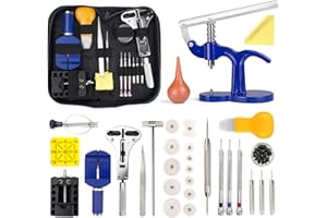 Zistel Watch Repair Kit + Watch Press, Watches Band Link Pin Set with Carrying Case, Watch Battery Replacement Tool Kit, Watch Tools with Spring Bar Tool