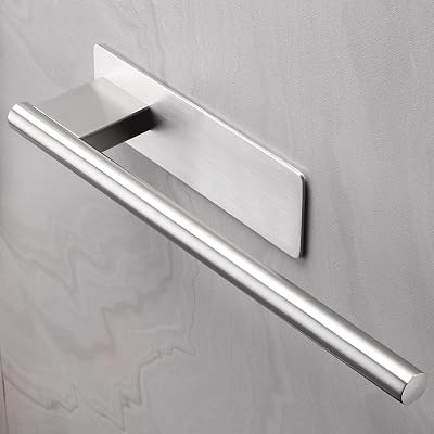 ALOECO Self Adhesive Towel Rail 28 cm Stainless Steel 304 Brushed Silver