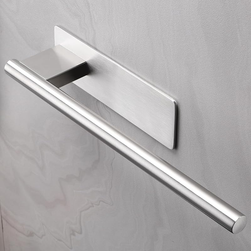 ALOECO Self Adhesive Towel Rail 28 cm Stainless Steel 304 Brushed Silver