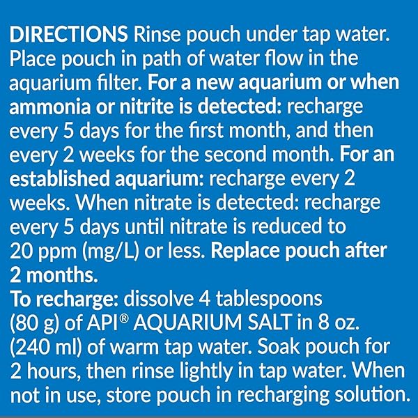 API NITRA-ZORB SIZE 6 AQUARIUM CANISTER FILTER FILTRATION POUCH 1-COUNT BAG, MODEL:110A