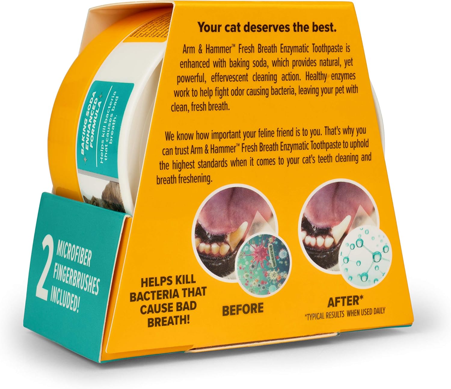 Arm & Hammer Dip & Brush Fresh Breath Enzymatic Toothpaste Kit for Cats