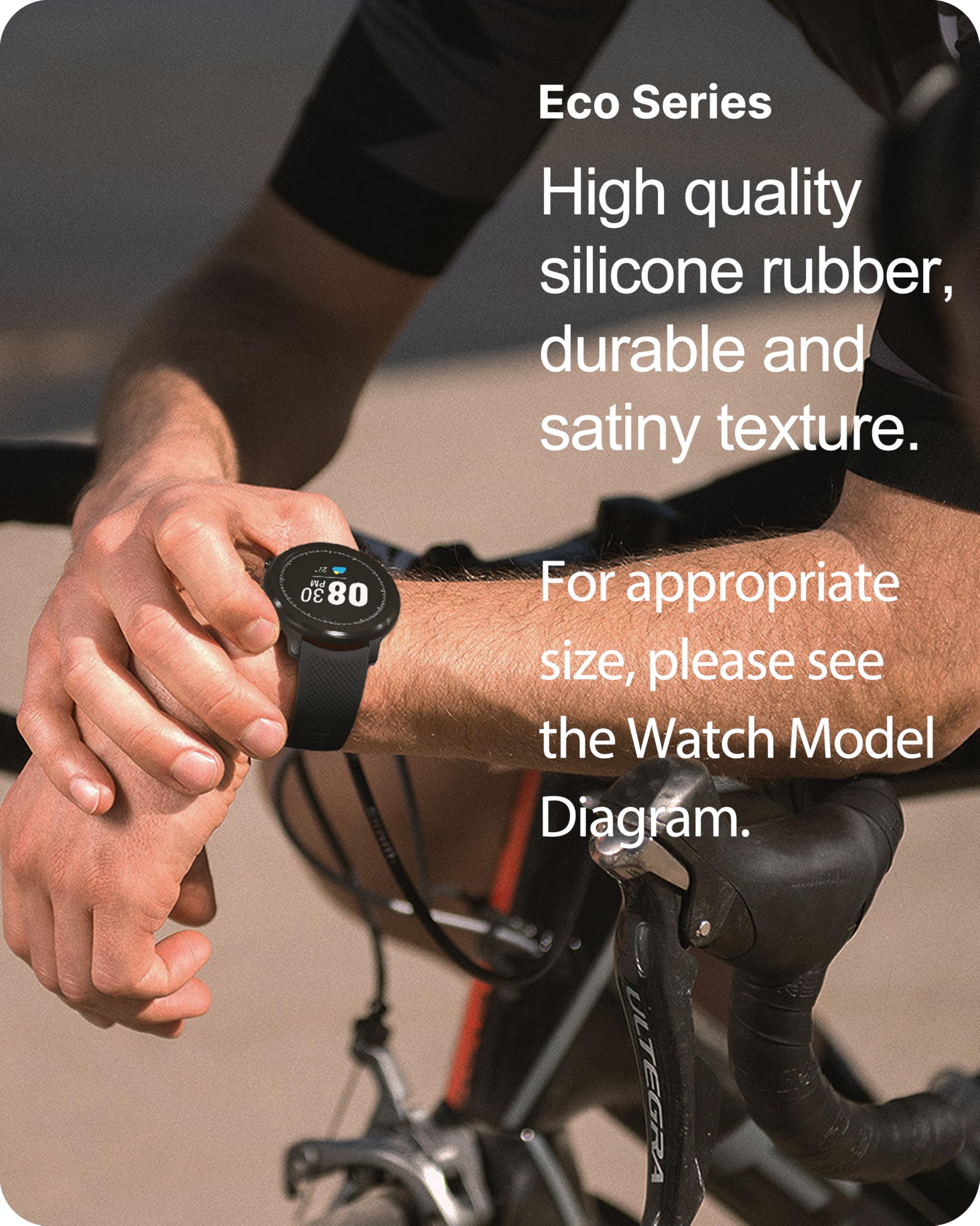 Fullmosa 22mm 20mm 24mm Silicone Watch Bands No Gaps Compatible for Samsung Galaxy Watch 7 6 5 4 3,Galaxy Watch 46mm 42mm,Garmin