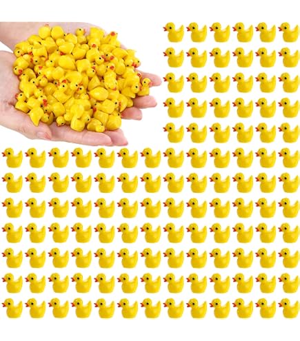 Lot de 98 mini canards miniatures colorés en résine pour décoration de jardin, fête (Halloween 2