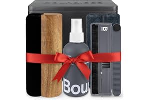 Boundless Audio Vinyl Record Cleaning Kit - 8-in-1 Vinyl Cleaner Kit Includes Carbon Fiber & Velvet Record Brushes, Stylus Brush, Cleaning Solution, Microfiber Cloths & Metal Case