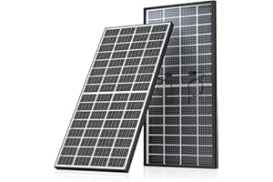 Rvpozwer 200W Bifacial Solar Panel, High Efficiency Dual-Sided PV Module, 25.4% Conversion Rate, IP68 Waterproof, Durable for RV, Marine, Cabin, Farm, Off-Grid Battery Charging
